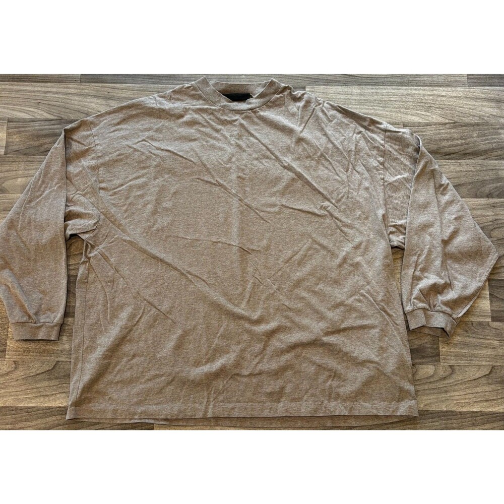 Fear of God Essentials Mens XXL Oatmeal Heather Long Sleeve Shirt FOG Cotton